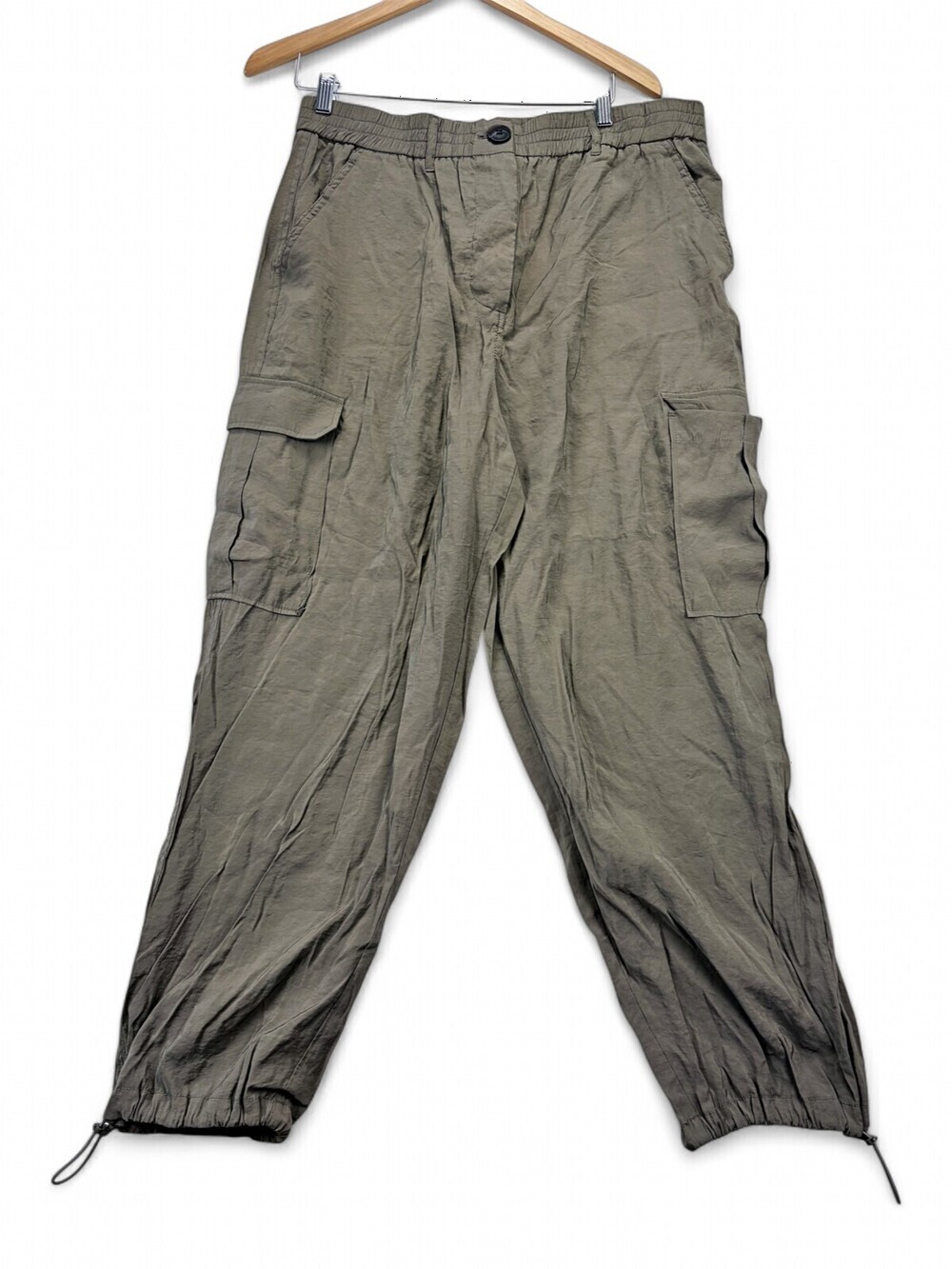 Joie Cargo Pants XL Olive Drawstring Hem Relaxed Utility